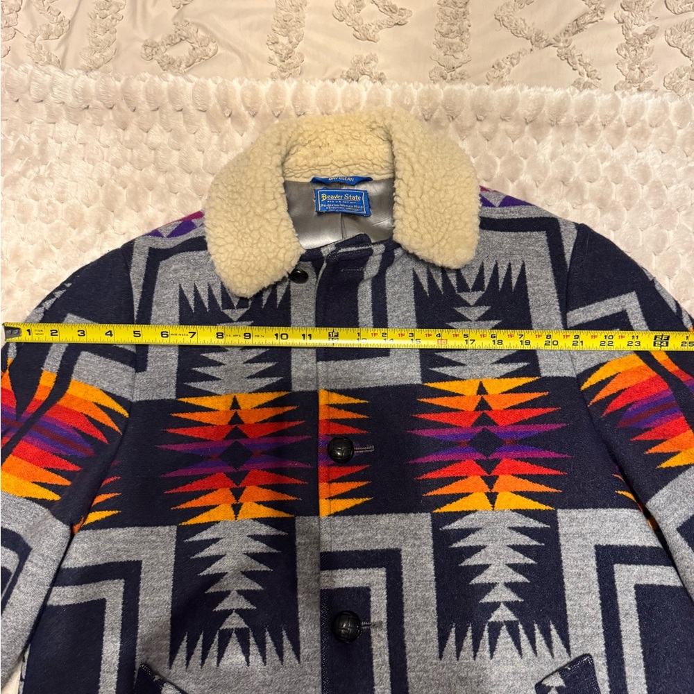 Pendleton Multicolor Geometric Jacket with Shearling Collar - Picture 5 of 13